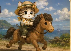 조랑말과 함께 있는 루루